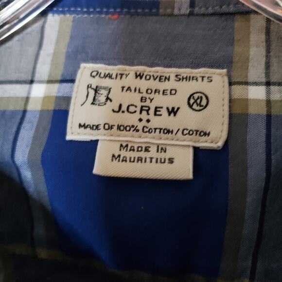 J. Crew Buttondown Shirt Blue Plaid Men's XL - Picture 5 of 5
